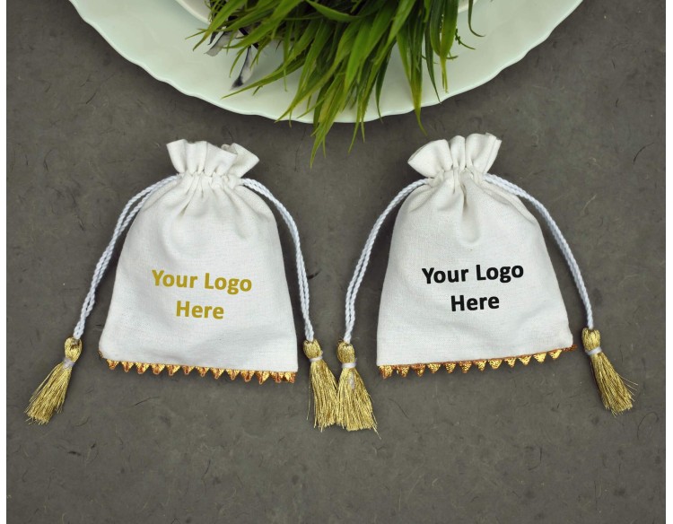100 Pack Drawstring Bags, Personalized Jewelry Pouches & Bags with Logo, Wedding Favor Bags