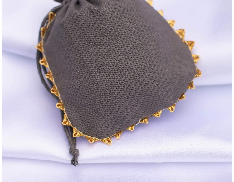 100 Gray Cotton Drawstring Pouch For Jewelry Packaging with Logo, Wedding Favor Bags, Gift Wrapping