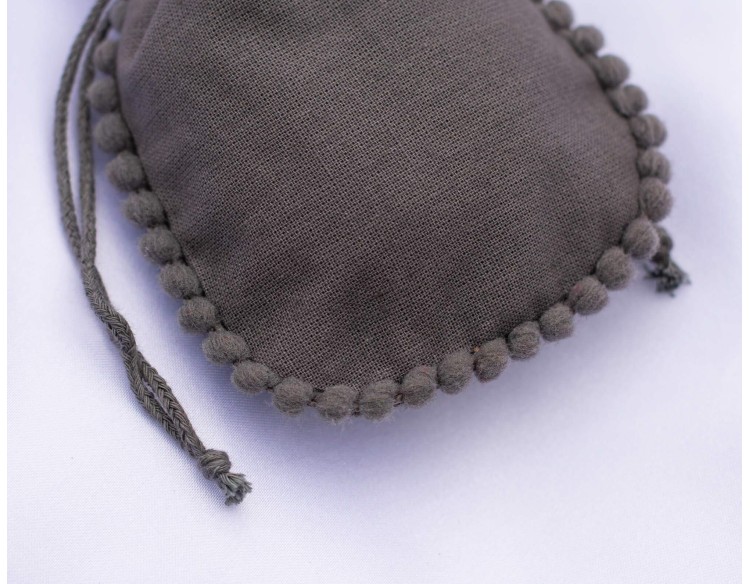 Pack of 100 Gray Drawstring Pouch, Custom Jewelry Packaging Pouch With Brand Logo