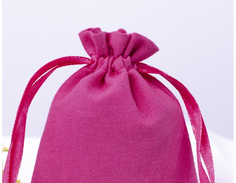Magenta Drawstring Jewelry Pouch, Jewelry Packaging Personalized Pouch, Wedding Favor Bags