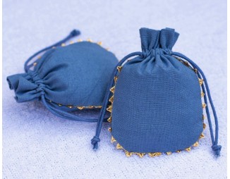 100 Designer Blue Jewelry Package Pouch, Wedding Favor Bag, Bracelet Bag