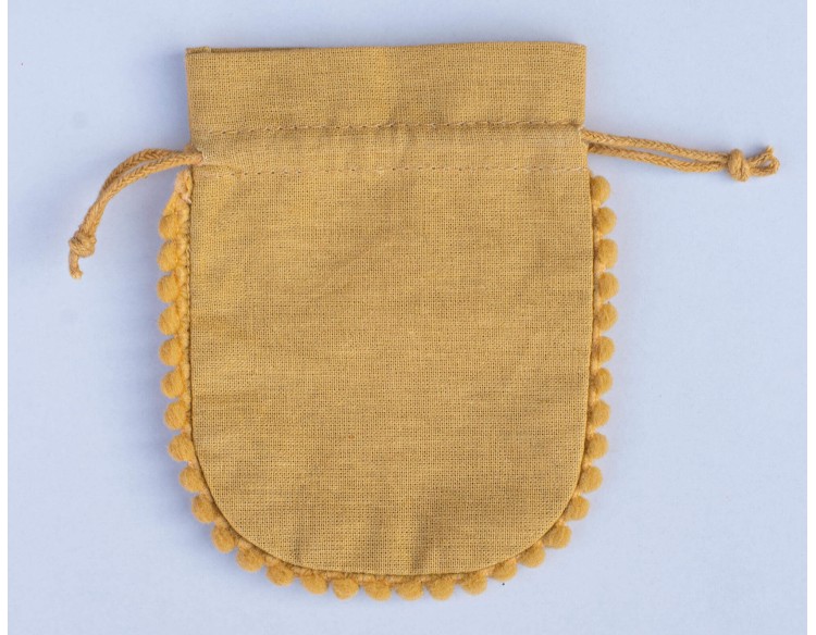 Pack Of 100 Khaki Designer Drawstring Pouch, Custom Jewelry Packaging Bag (BG155, Khaki)