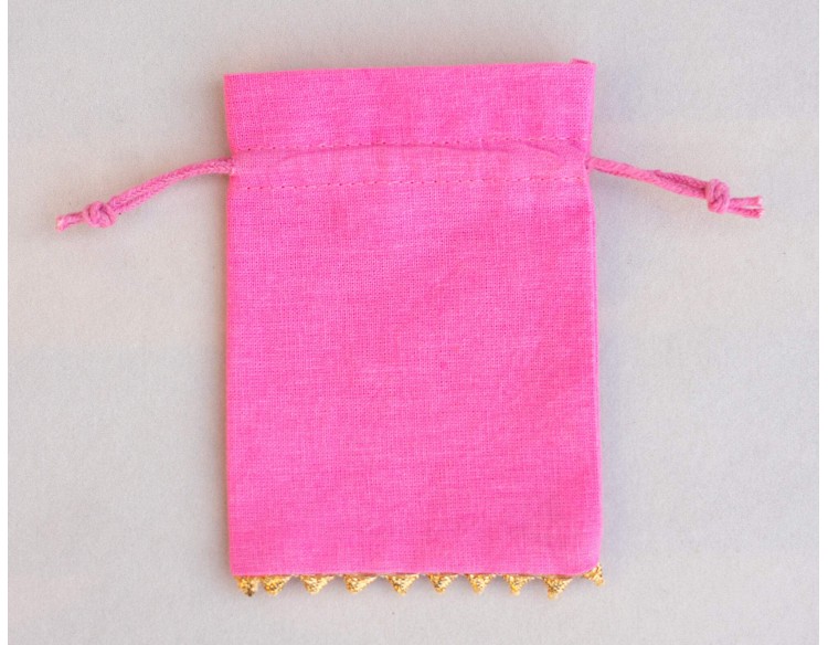 Pink Custom Jewelry Packaging Designer Pouch Gift Bags With Logo