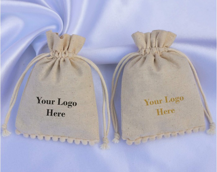 Buy Natural Cotton Jewelry Drawstring Bags & Pouches