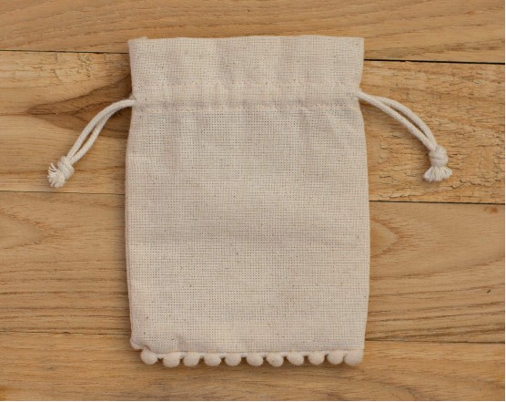 Pack Of 100 Natural Cotton Drawstring Pouch, Jewelry Packaging Bag, Custom Wedding Favor Bags