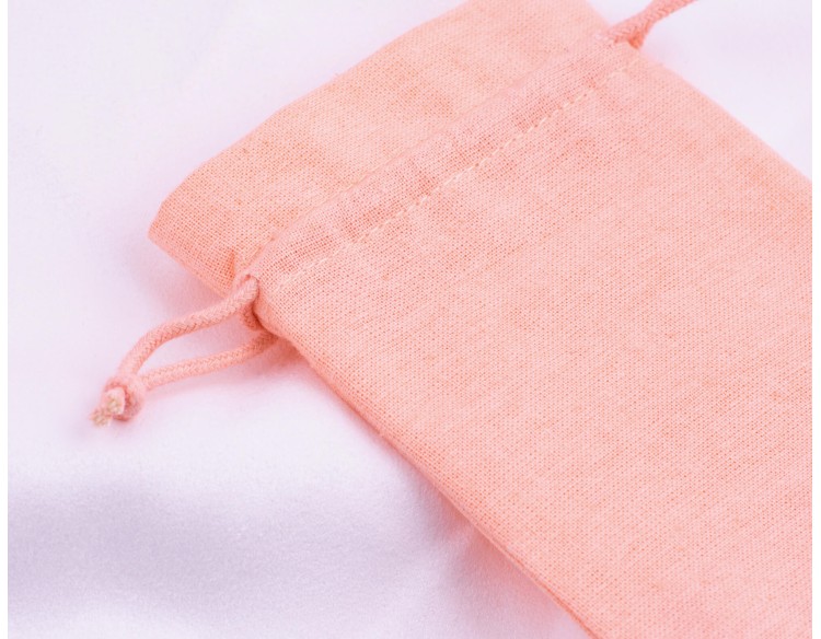 Set Of 100 Custom Drawstring Pouches For Jewelry Packaging, Wedding Favors (Peach, BG160)