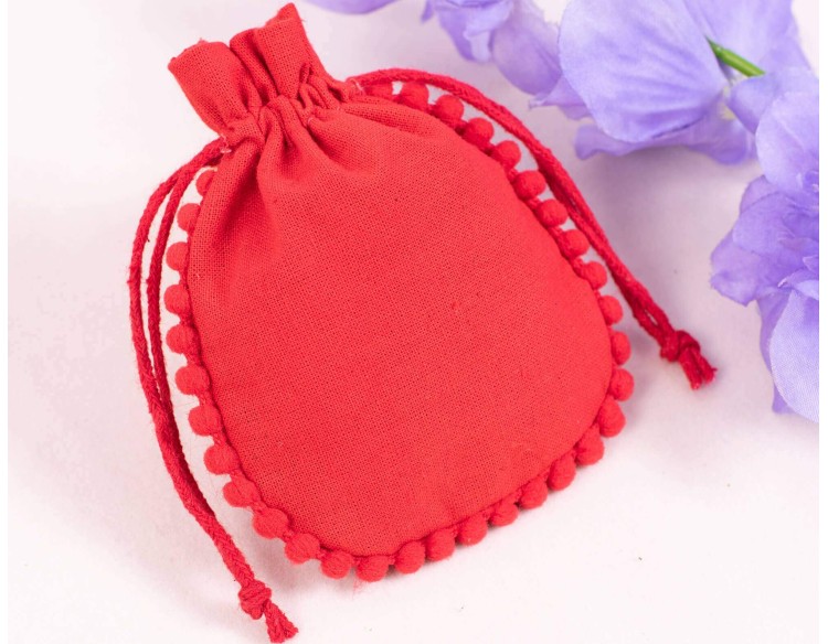 Bagwalas Cotton Drawstring Jewelry Packaging Pouch, Custom Wedding favor Bag
