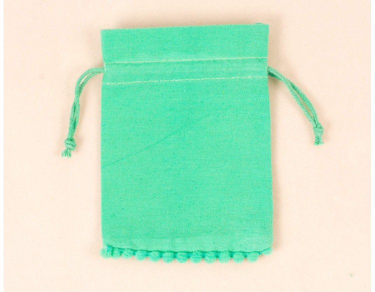 100 Sea Green Custom Drawstring Pouch for Jewelry Packaging, Personalized Jewelry Bags & Pouches, Brand Logo Print