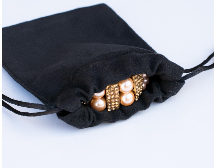 Set of 100 Suede Pouch for Packaging, Drawstring Jewelry Pouches, Wedding Favor Bags