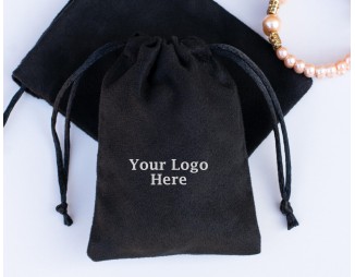 Set of 100 Suede Pouch for Packaging, Drawstring Jewelry Pouches, Wedding Favor Bags